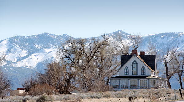 Winters House and mountains